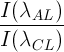 I(\lambda_{AL})/I(\lambda_{CL})